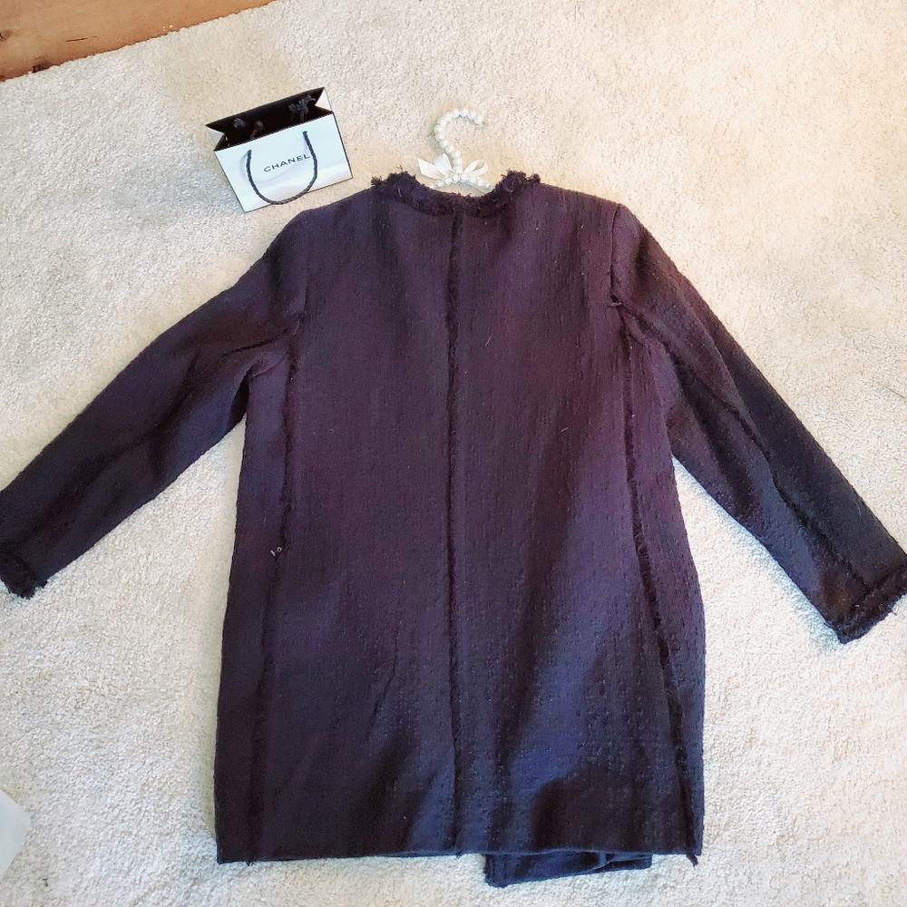Classic black tweed coat - Picture 6 of 10